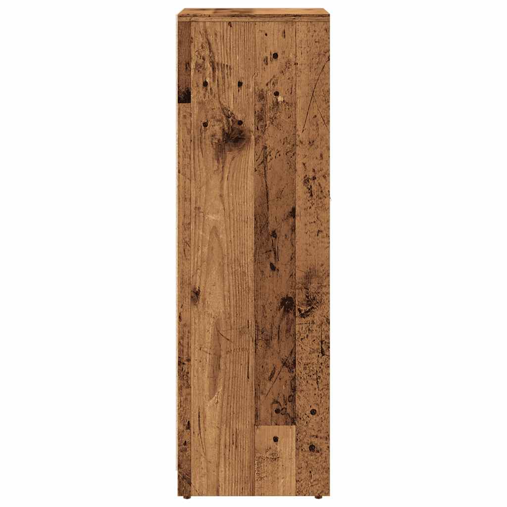 vidaXL Armario de baño madera contrachapada envejecida 30x30x95 cm