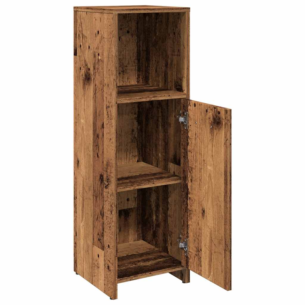 vidaXL Armario de baño madera contrachapada envejecida 30x30x95 cm