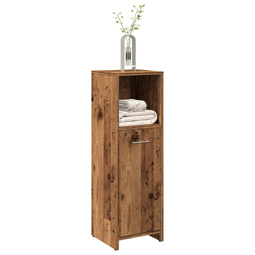 vidaXL Armario de baño madera contrachapada envejecida 30x30x95 cm