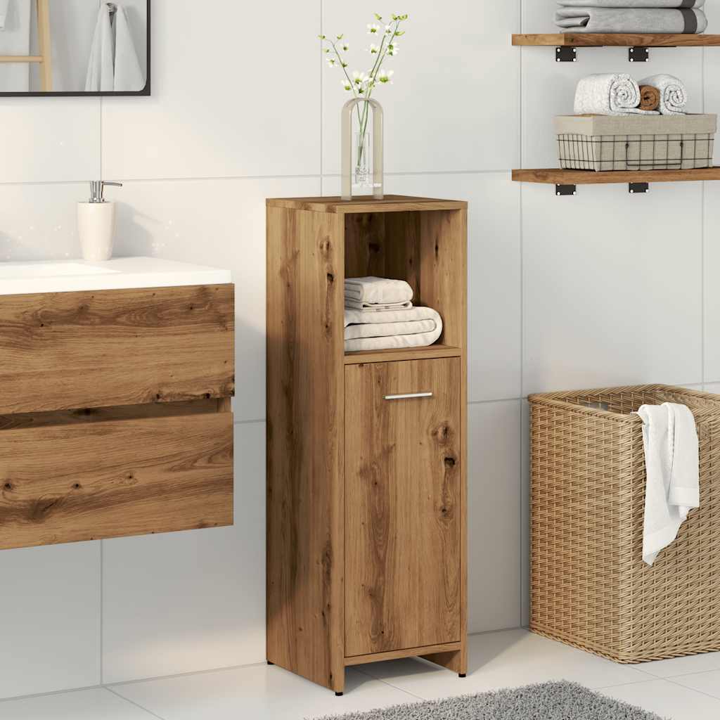 vidaXL Armario de baño madera contrachapada roble artisan 30x30x95 cm