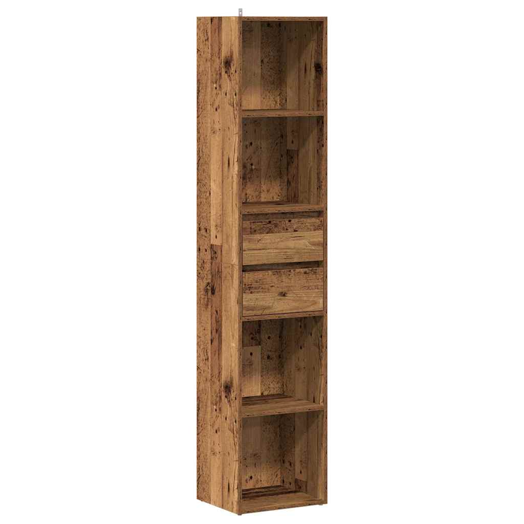 vidaXL Estantería madera contrachapada madera vieja 36x30x171 cm