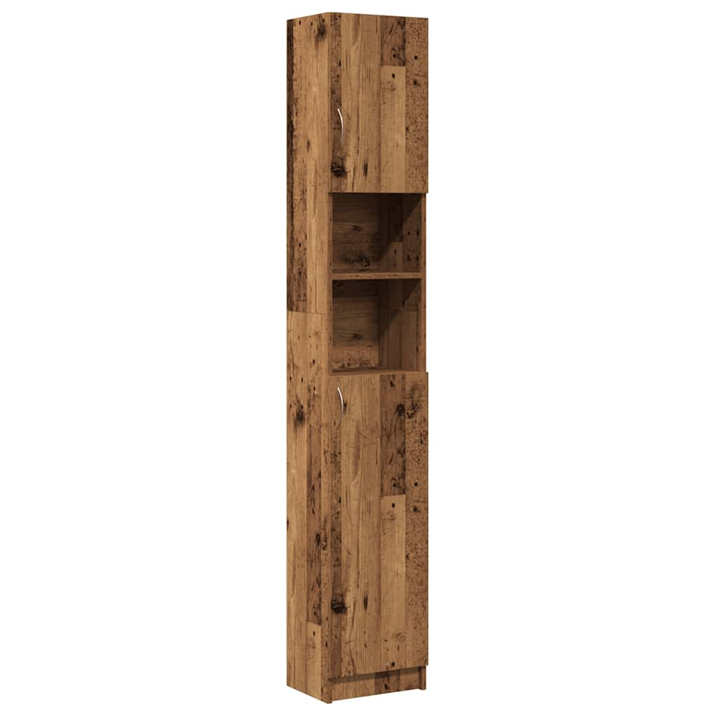 vidaXL Armario de baño madera contrachapada madera vieja 32x25,5x190cm