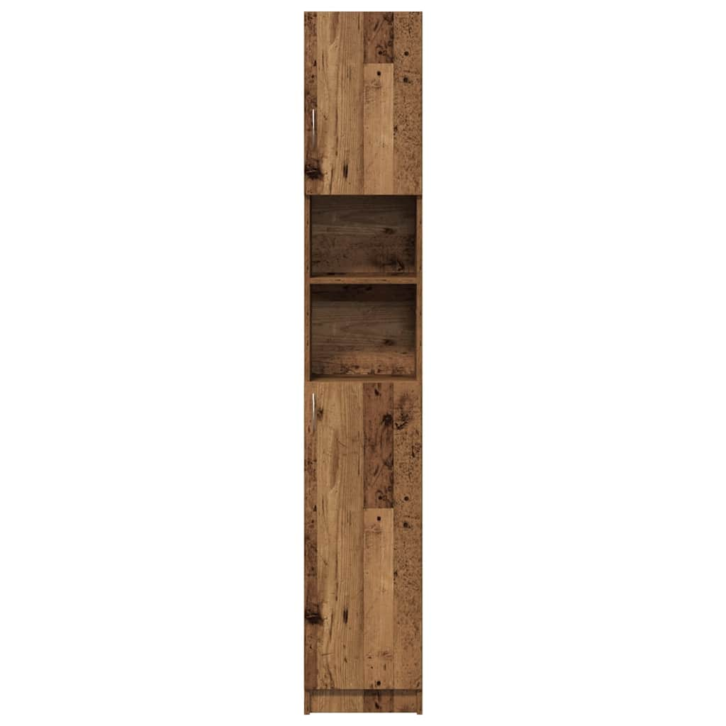 vidaXL Armario de baño madera contrachapada madera vieja 32x25,5x190cm