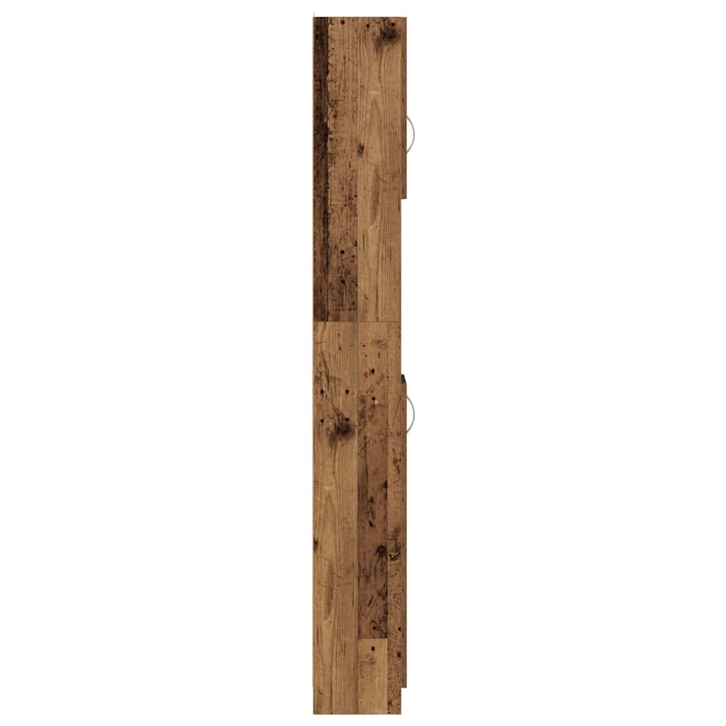 vidaXL Armario de baño madera contrachapada madera vieja 32x25,5x190cm