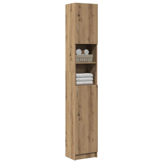 vidaXL Armario de baño madera contrachapada roble artisan