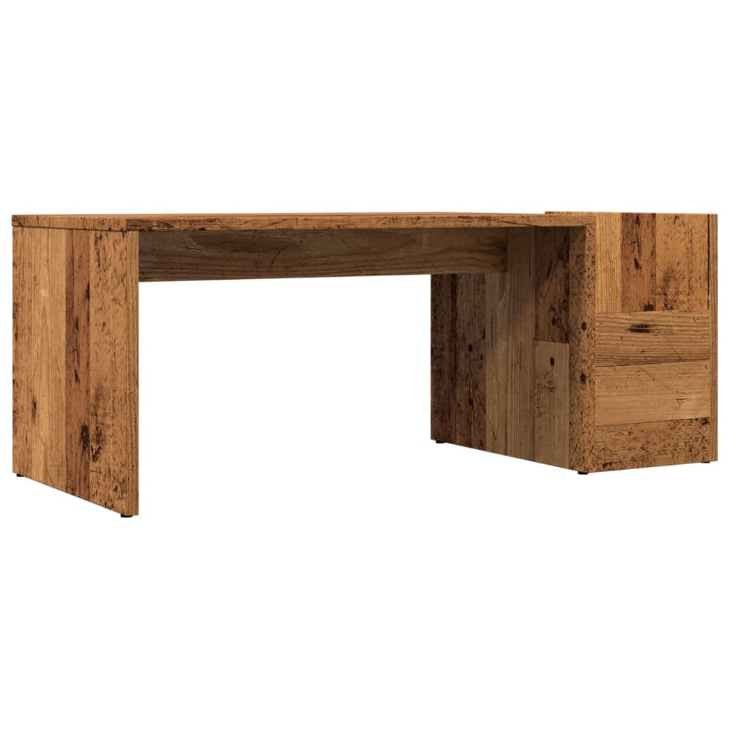 vidaXL Mesa de centro madera ingeniería envejecida 90x45x35 cm