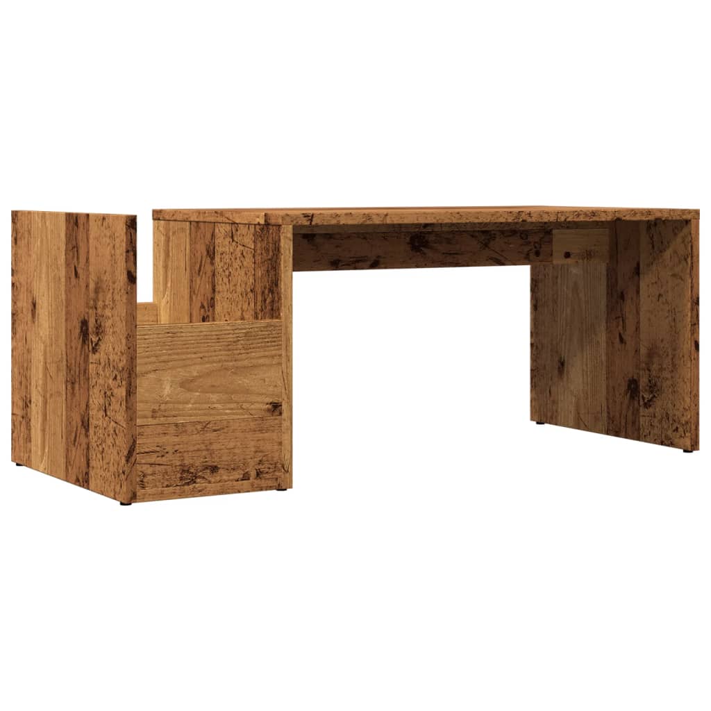 vidaXL Mesa de centro madera ingeniería envejecida 90x45x35 cm