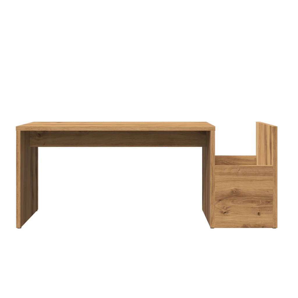 vidaXL Mesa de centro madera ingeniería roble artisian 90x45x35 cm