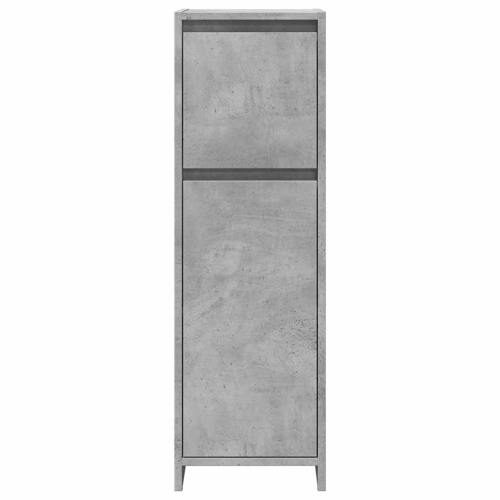 vidaXL Armario de baño madera contrachapada gris 30x30x95 cm