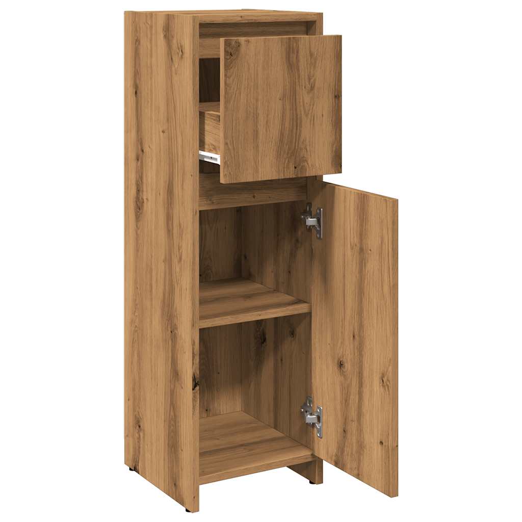 vidaXL Armario de baño madera contrachapada roble artisan 30x30x95 cm