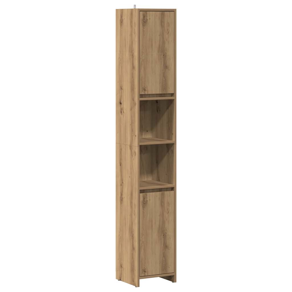 vidaXL Armario de baño madera ingeniería roble artisan 30x30x183,5 cm