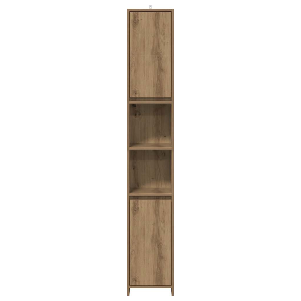 vidaXL Armario de baño madera ingeniería roble artisan 30x30x183,5 cm