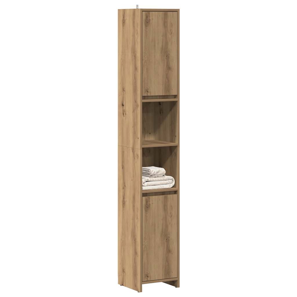 vidaXL Armario de baño madera ingeniería roble artisan 30x30x183,5 cm