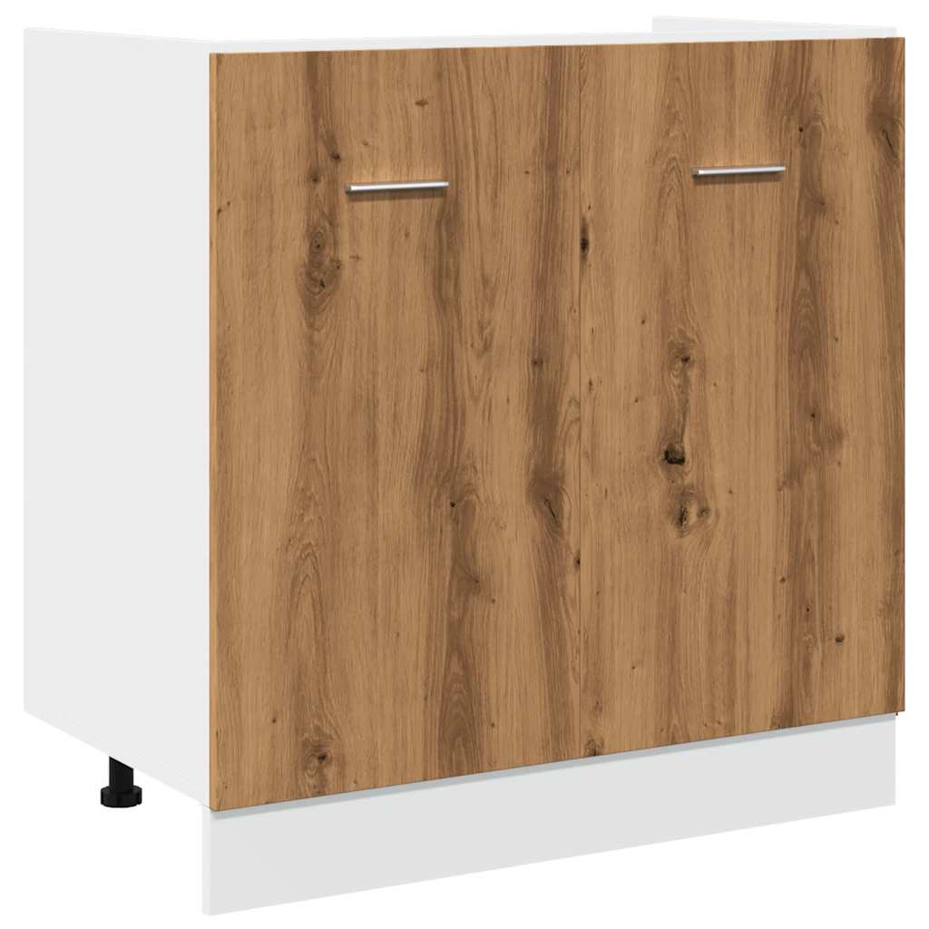 vidaXL Armario bajo fregadero madera roble artisan 80x46x81,5 cm