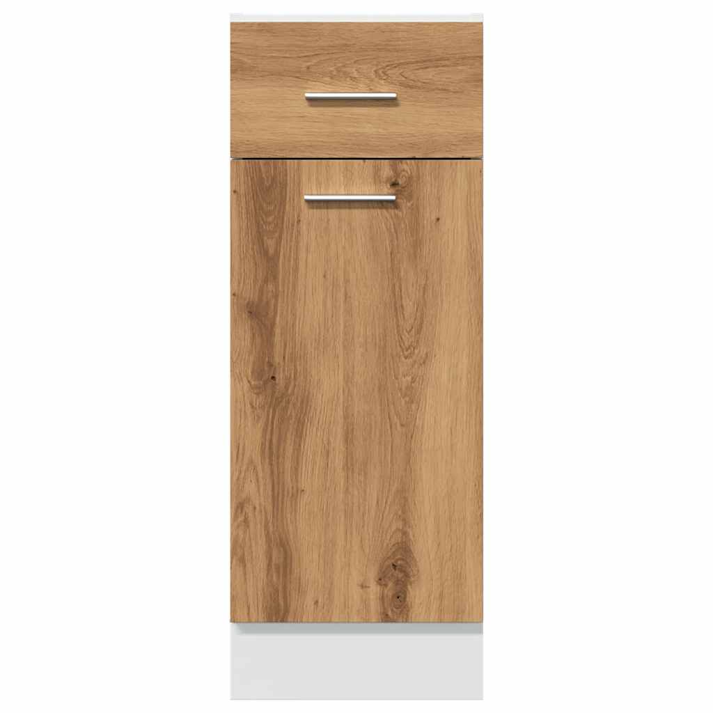 vidaXL Armario inferior cajón madera roble artisan 30x46x81,5 cm