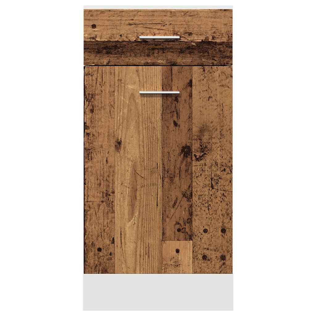 vidaXL Armario inferior cajón cocina madera envejecida 40x46x81,5cm