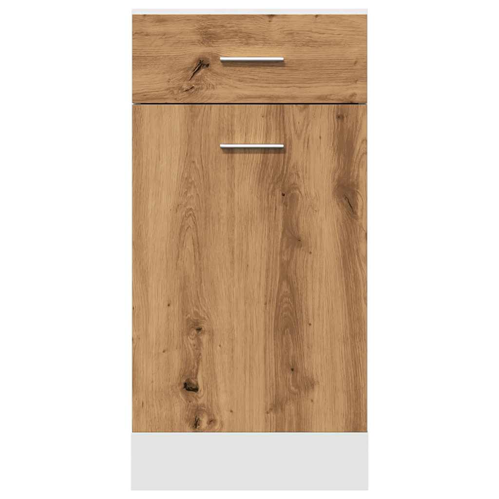 vidaXL Armario inferior cajón madera roble artisan 40x46x81,5 cm