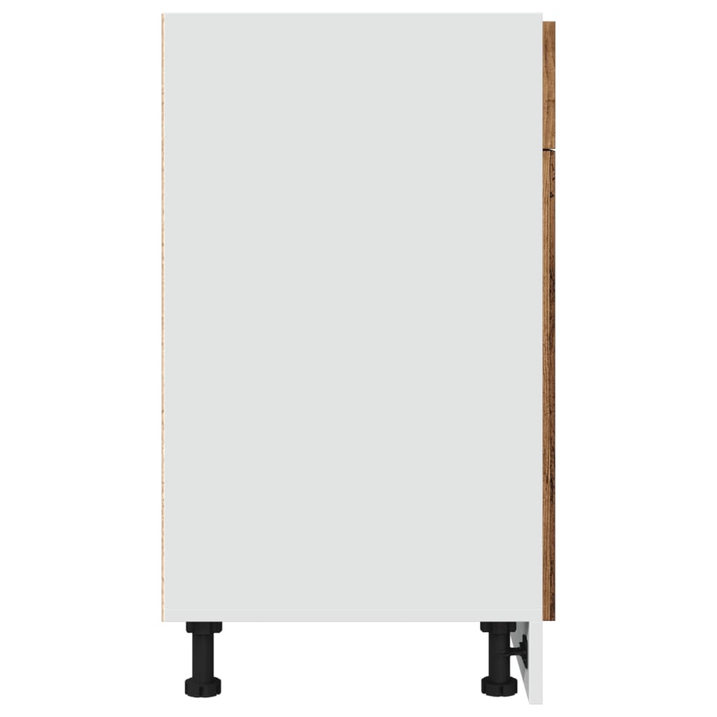 vidaXL Armario inferior cajón cocina madera envejecida 50x46x81,5 cm