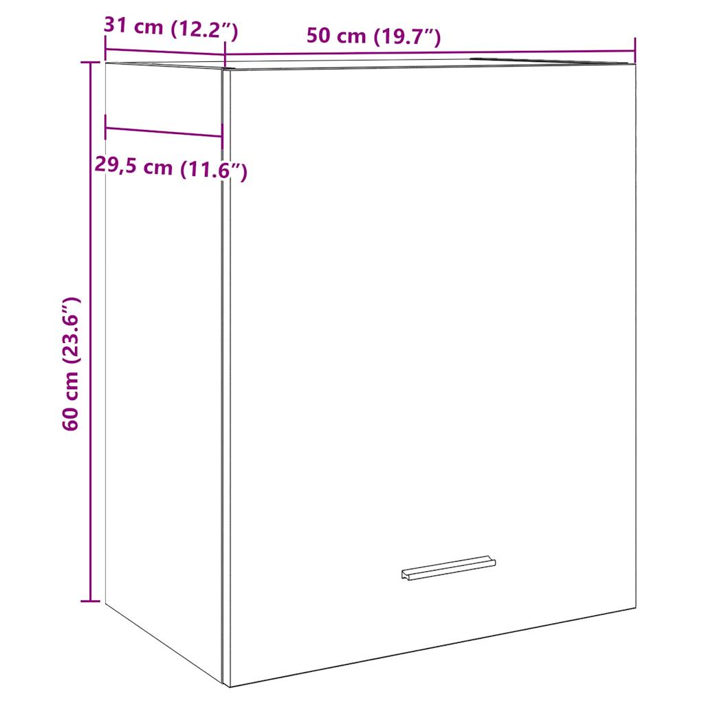 vidaXL Armario colgante madera de ingeniería envejecida 50x31x60 cm