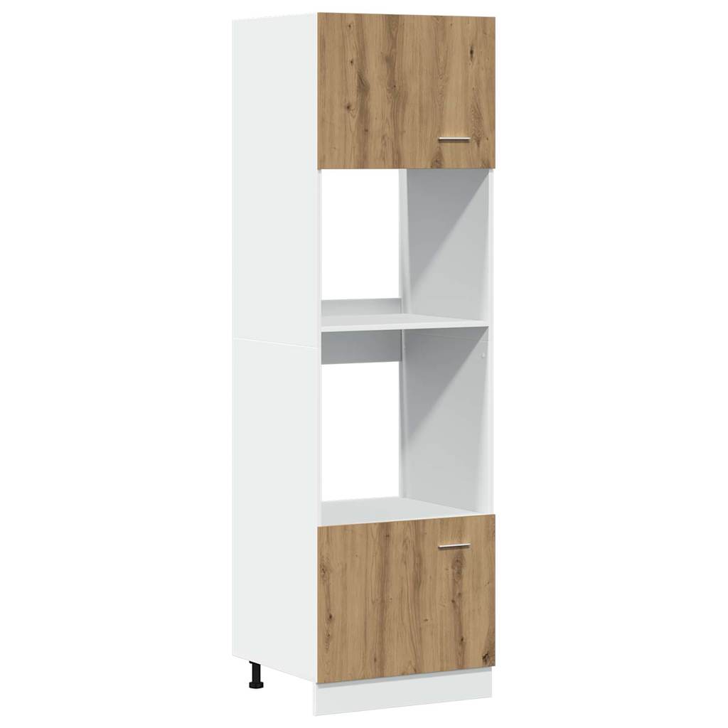 vidaXL Armario microondas madera ingeniería roble artisan 60x57x207 cm