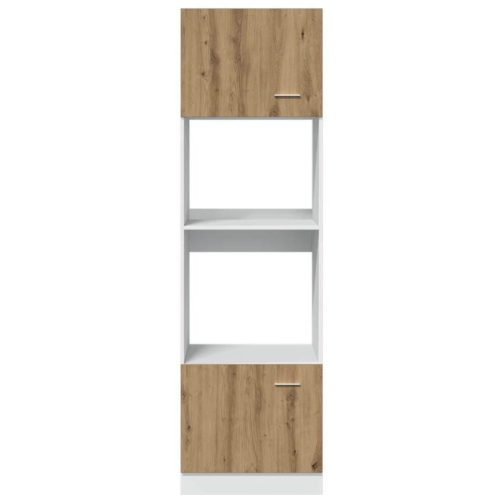 vidaXL Armario microondas madera ingeniería roble artisan 60x57x207 cm