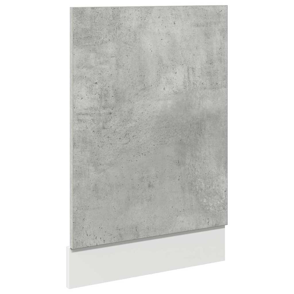 vidaXL Panel lavavajillas gris cemento 45x3x67 cm