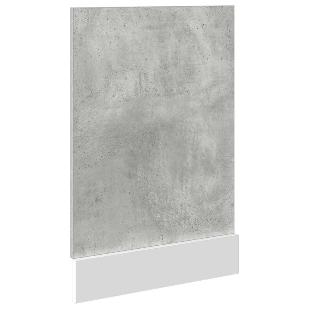 vidaXL Panel lavavajillas gris cemento 45x3x67 cm