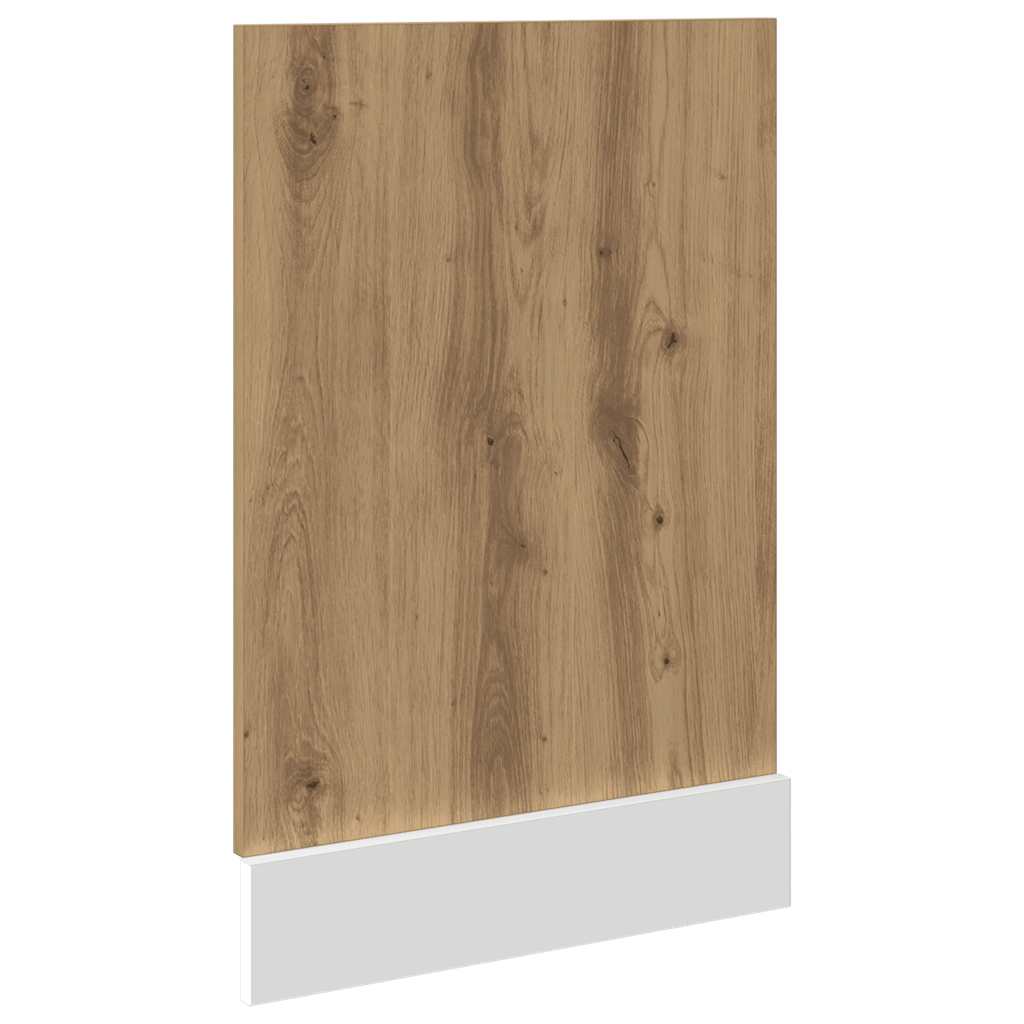 vidaXL Panel para lavavajillas de madera de ingeniería roble artisian