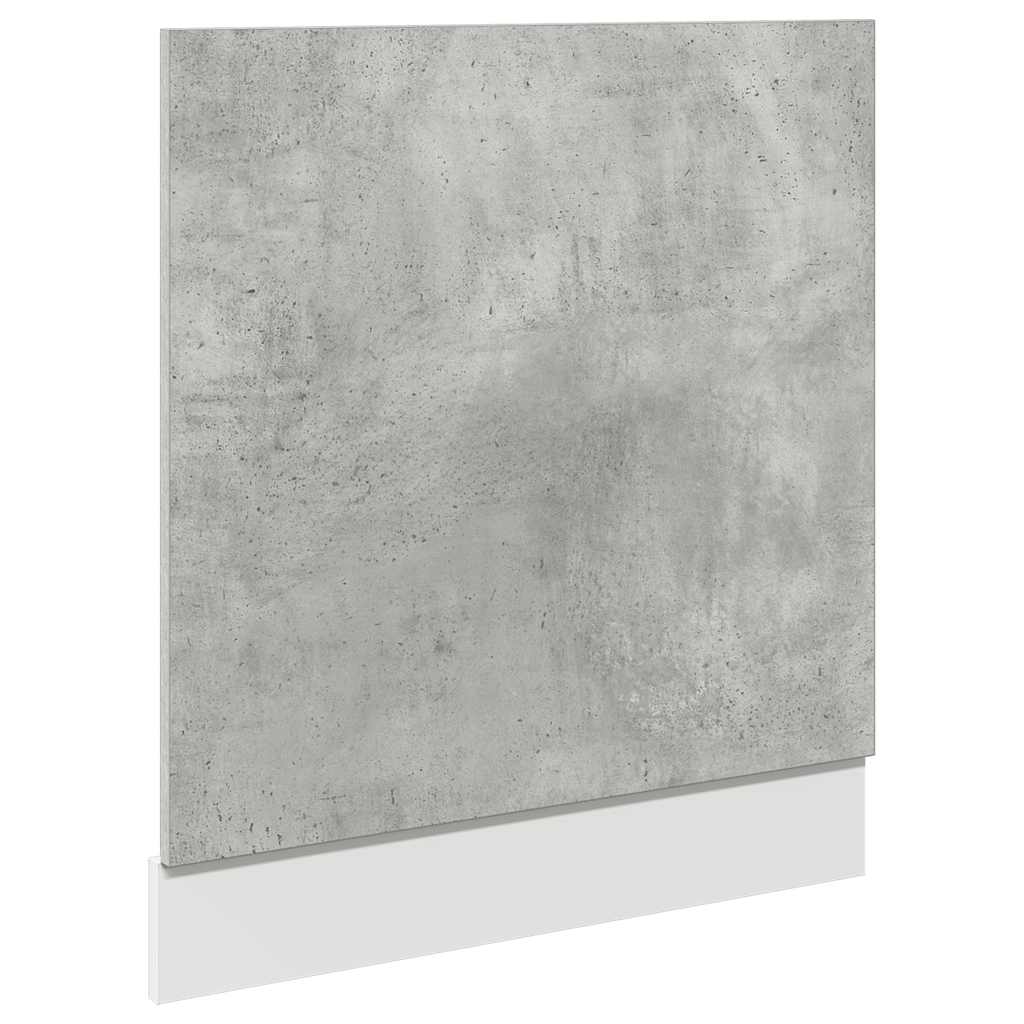 vidaXL Panel para lavavajillas madera gris hormigón 60x1,5x67 cm