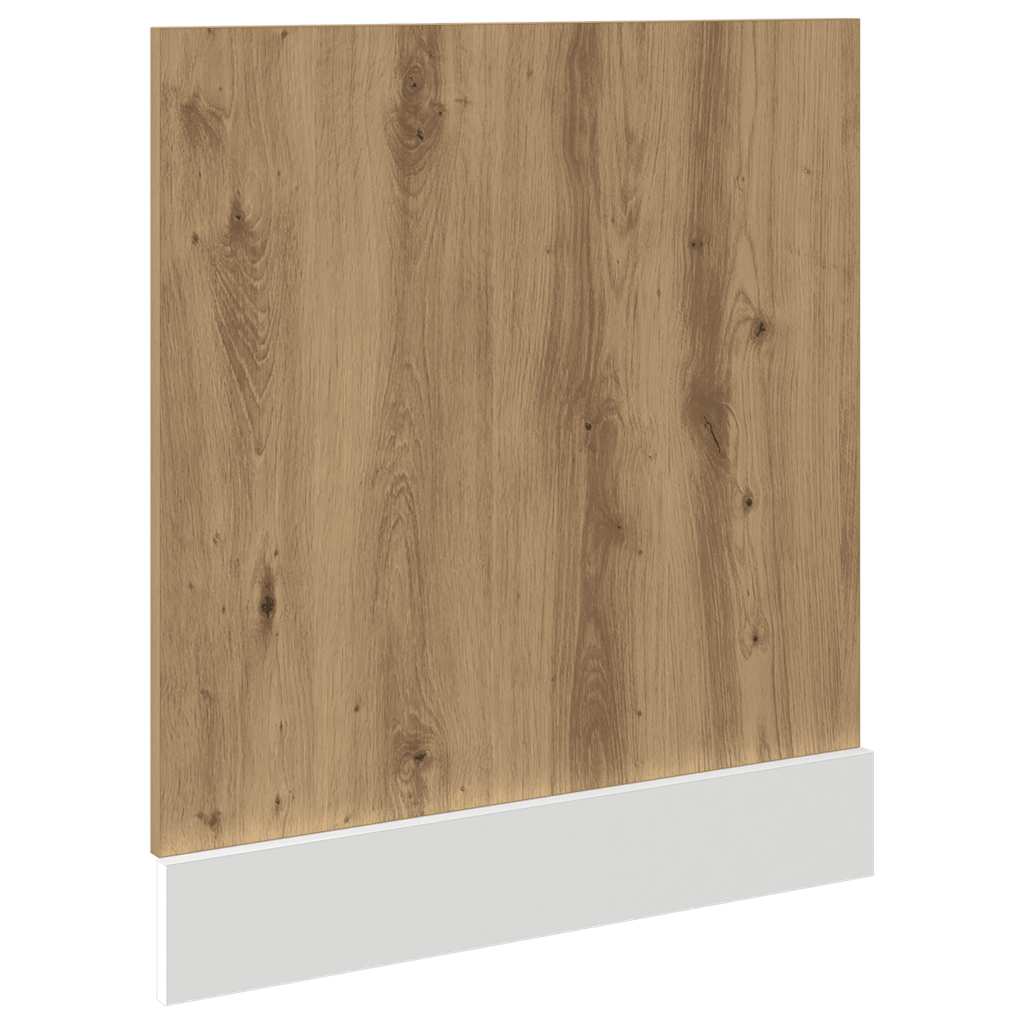 vidaXL Panel para lavavajillas madera roble artisan 60x1,5x67 cm