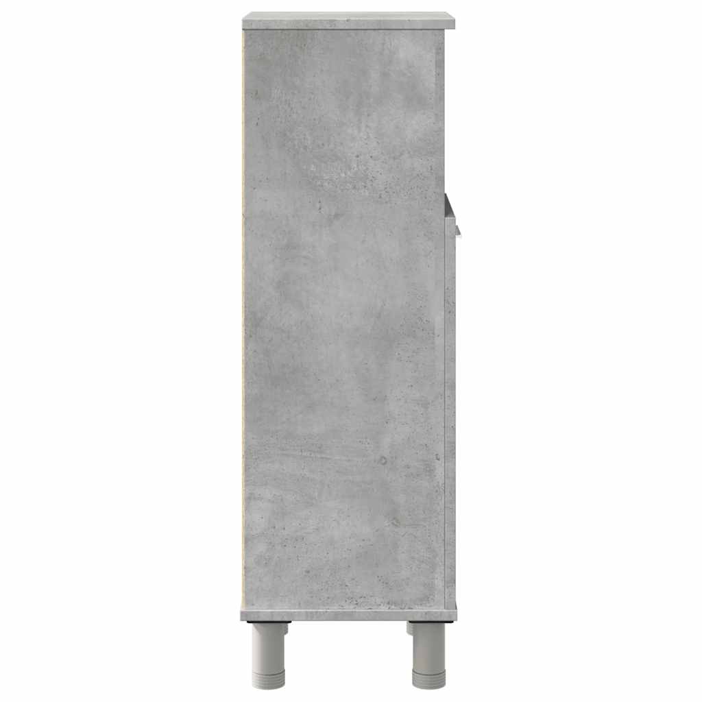 vidaXL Armario de baño madera contrachapada gris 30x30x95 cm