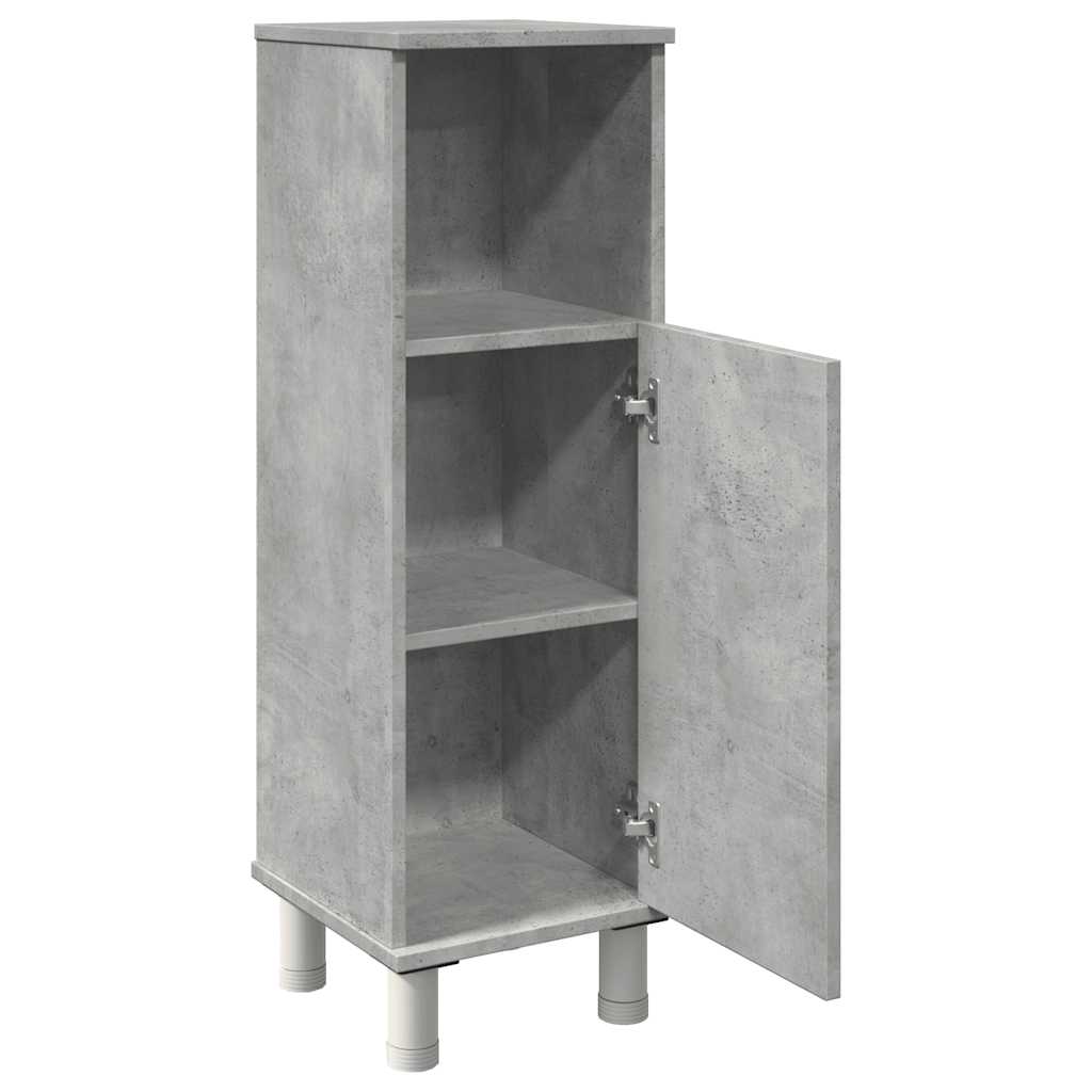 vidaXL Armario de baño madera contrachapada gris 30x30x95 cm