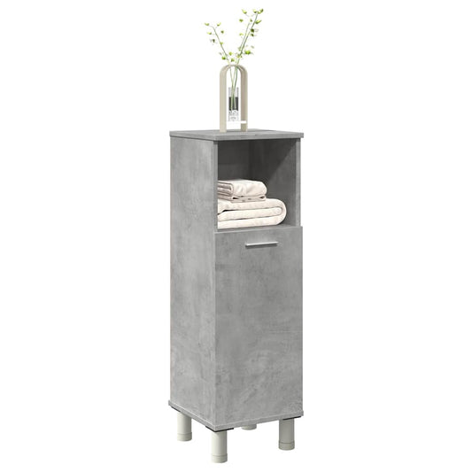 vidaXL Armario de baño madera contrachapada gris 30x30x95 cm