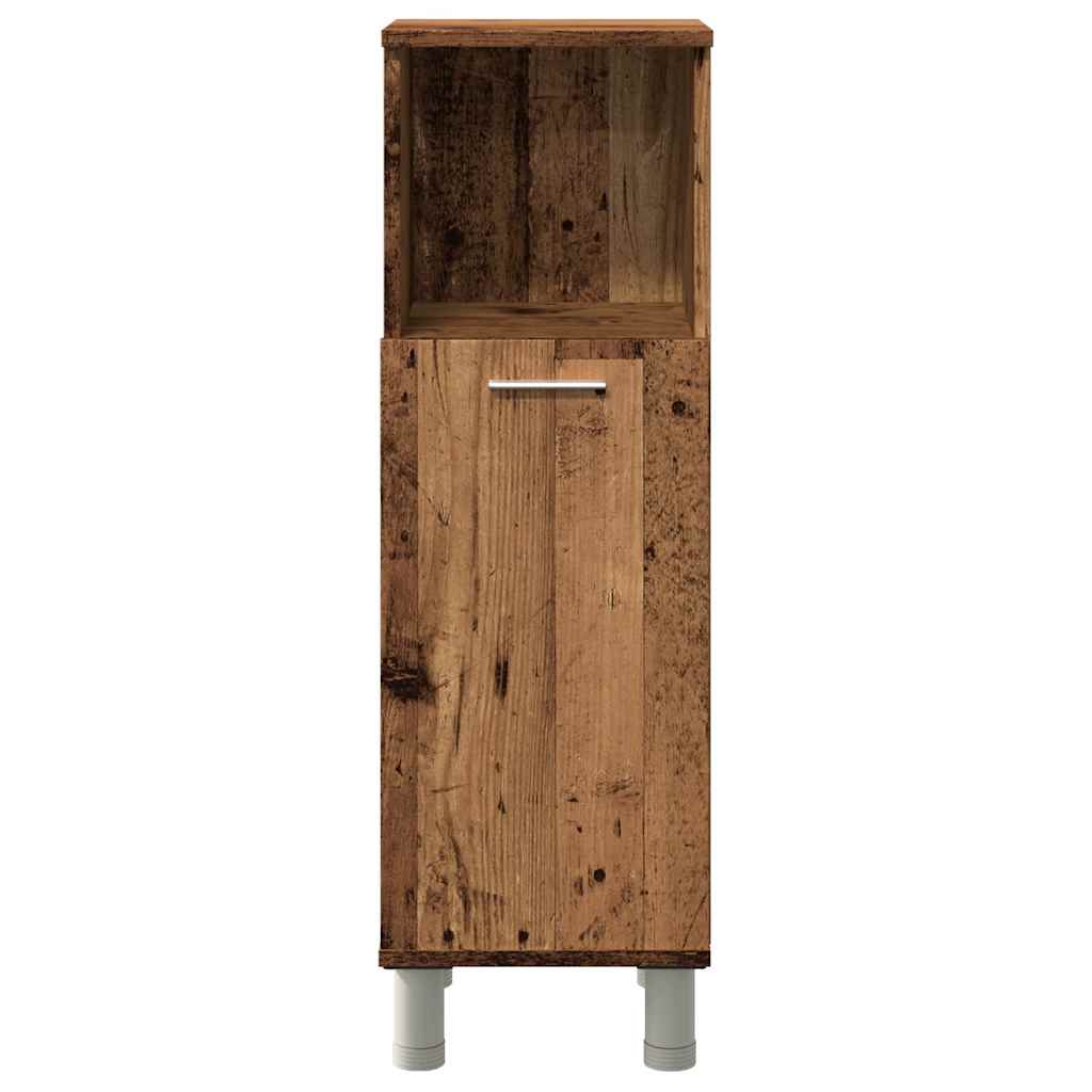 vidaXL Armario de baño madera contrachapada envejecida 30x30x95 cm