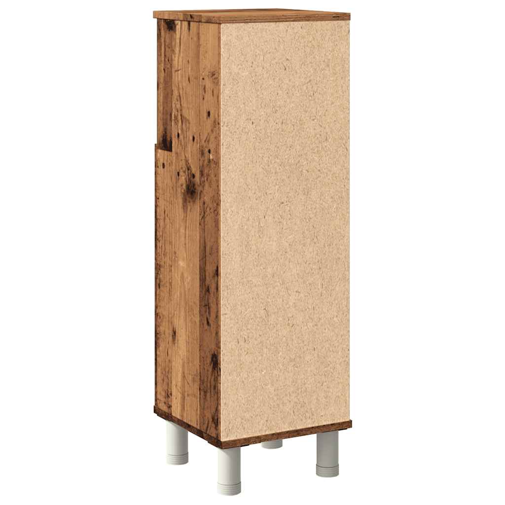 vidaXL Armario de baño madera contrachapada envejecida 30x30x95 cm