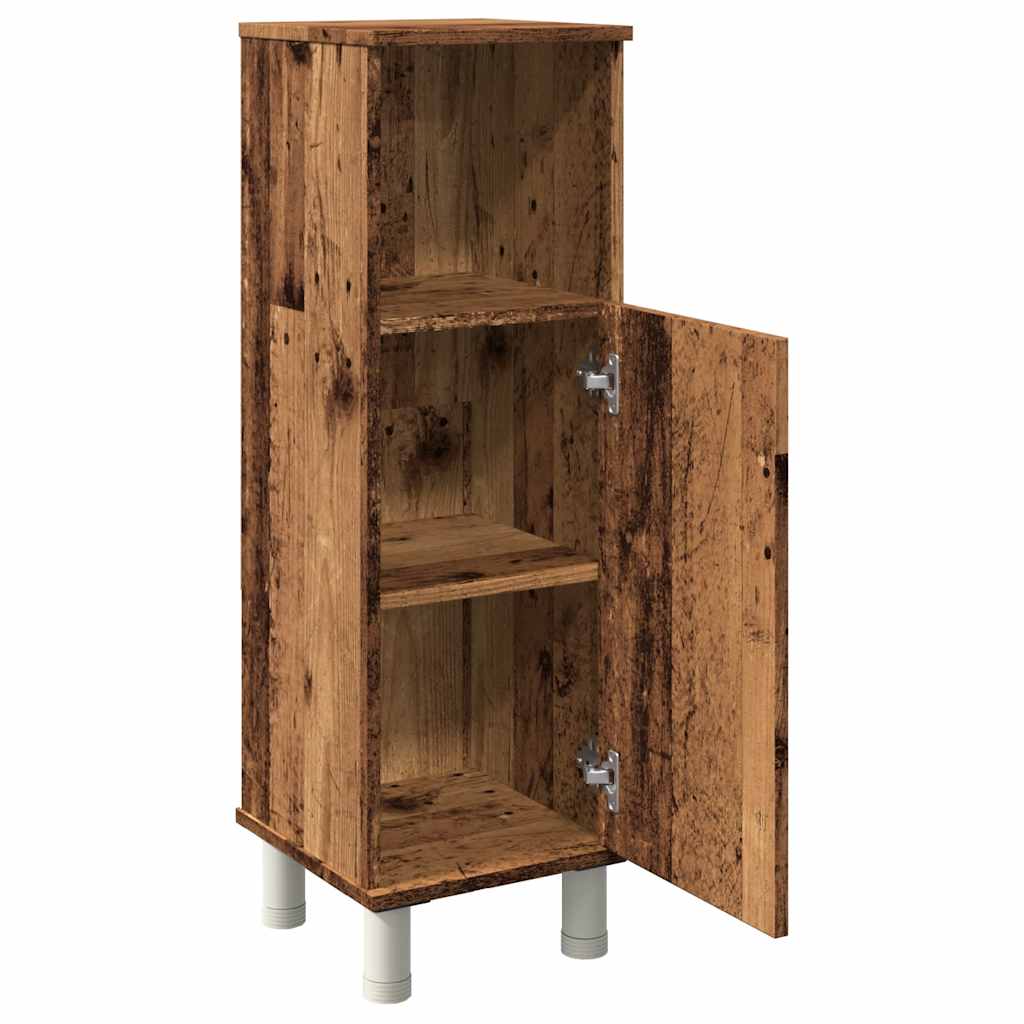 vidaXL Armario de baño madera contrachapada envejecida 30x30x95 cm