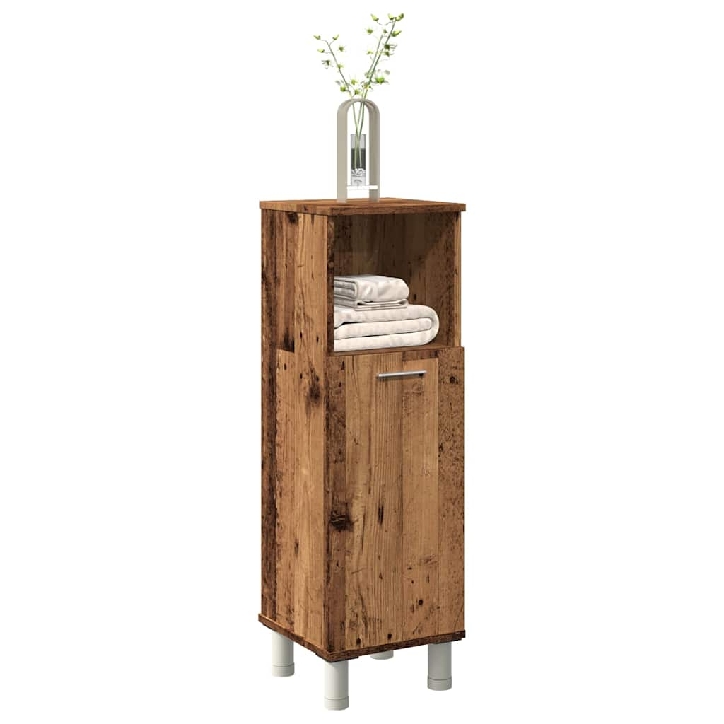 vidaXL Armario de baño madera contrachapada envejecida 30x30x95 cm