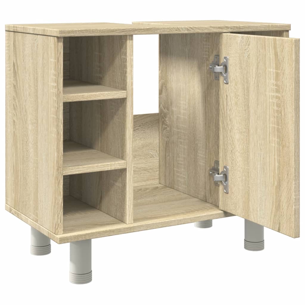 vidaXL Armario de baño madera ingeniería roble Sonoma 60x32x53,5 cm