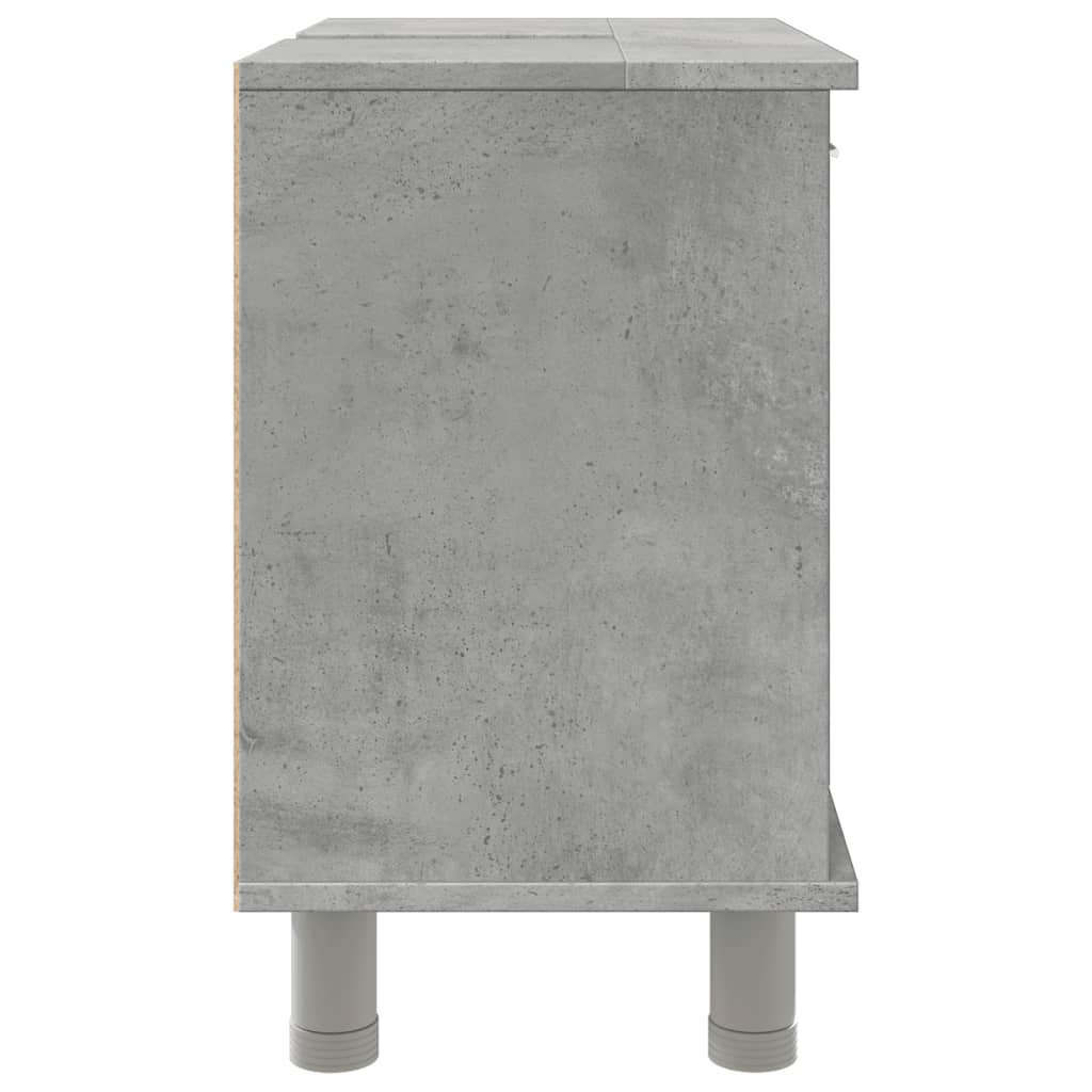 vidaXL Armario de baño madera ingeniería gris hormigón 60x32x53,5 cm