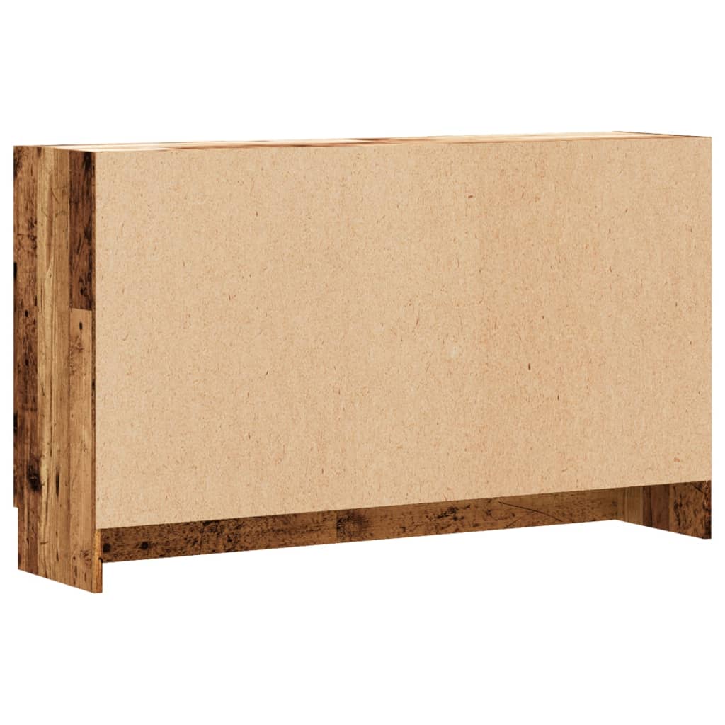 vidaXL Aparador de madera ingeniería envejecida negro 120x30,5x70 cm