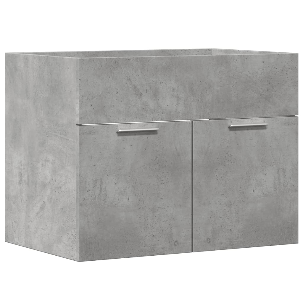 vidaXL Armario para lavabo contrachapada gris hormigón 60x38,5x46 cm