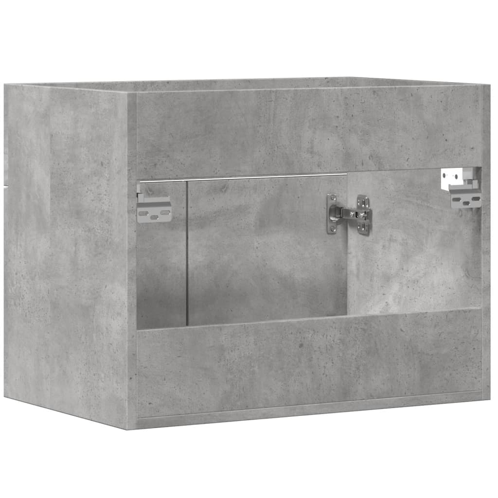 vidaXL Armario para lavabo contrachapada gris hormigón 60x38,5x46 cm