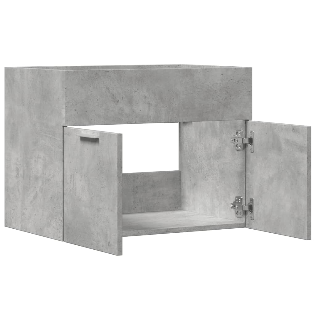 vidaXL Armario para lavabo contrachapada gris hormigón 60x38,5x46 cm