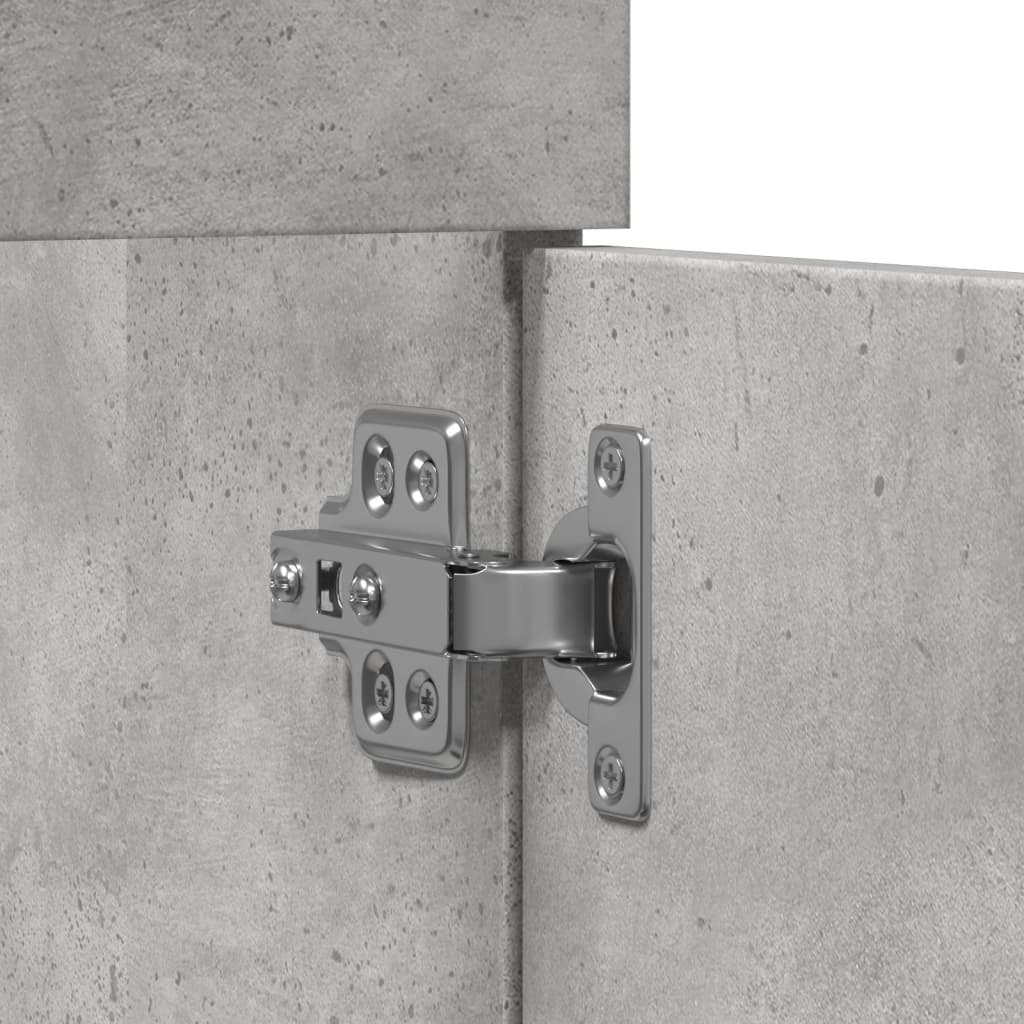 vidaXL Armario para lavabo contrachapada gris hormigón 60x38,5x46 cm