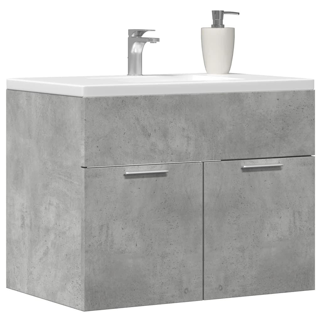 vidaXL Armario para lavabo contrachapada gris hormigón 60x38,5x46 cm