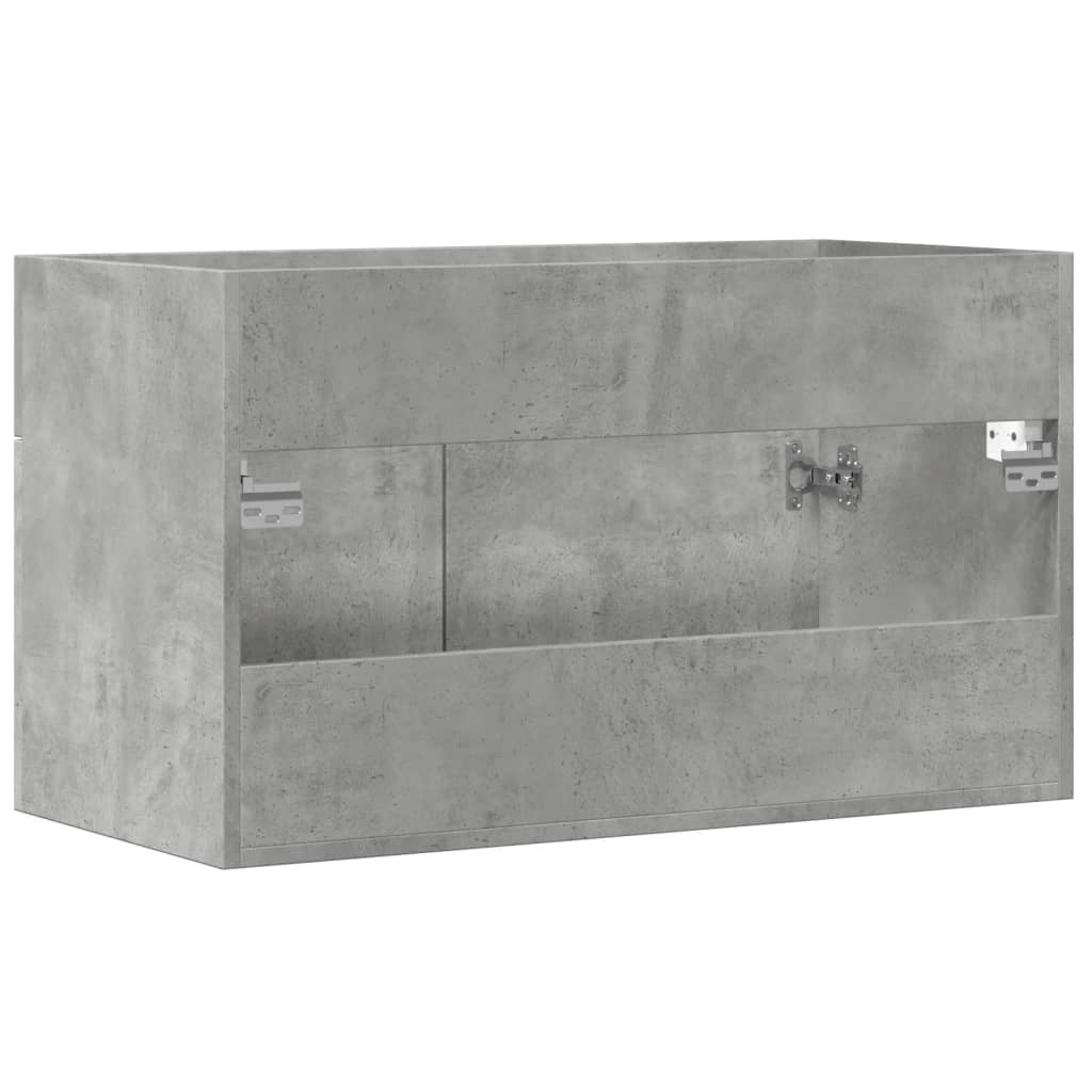 vidaXL Armario para lavabo contrachapada gris hormigón 80x38,5x46 cm