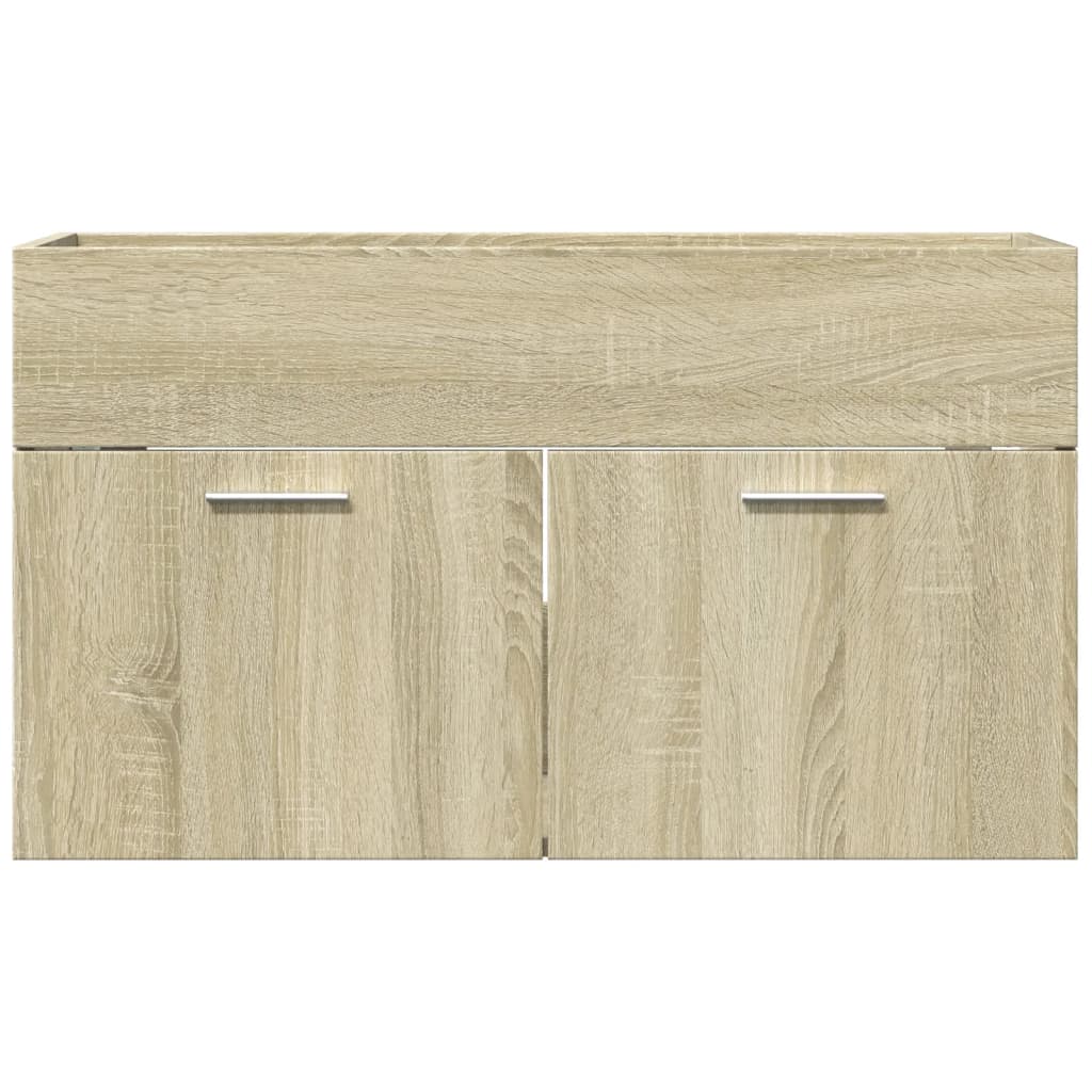 vidaXL Mueble de lavabo de baño madera roble Sonoma 90x38,5x46 cm