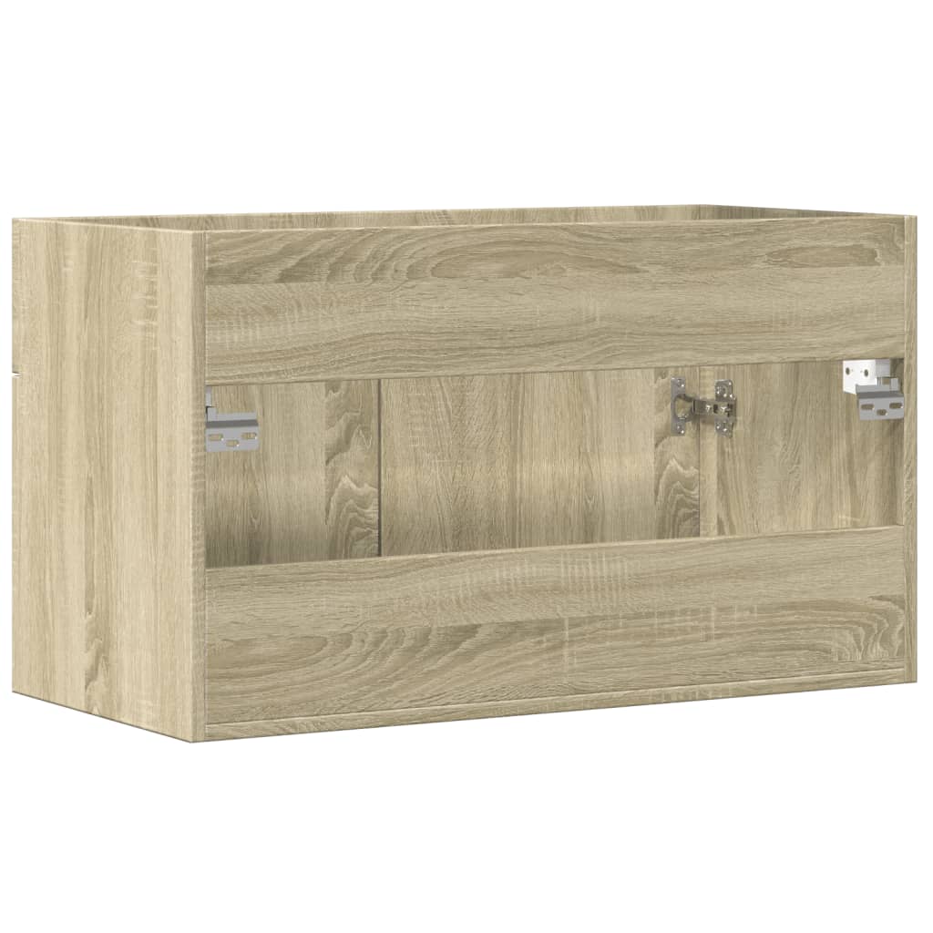 vidaXL Mueble de lavabo de baño madera roble Sonoma 90x38,5x46 cm