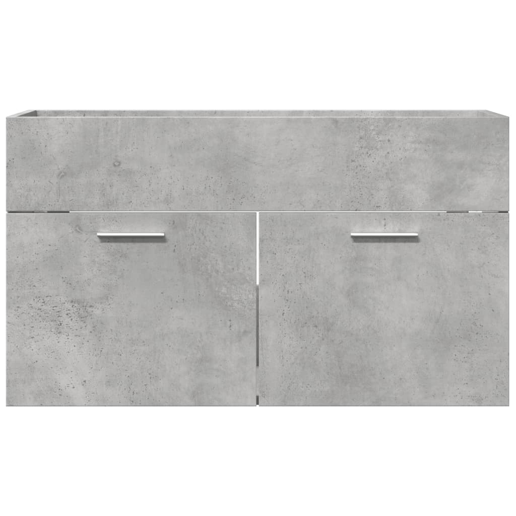 vidaXL Mueble de lavabo madera ingeniería gris hormigón 90x38,5x46 cm