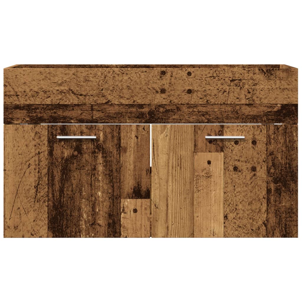 vidaXL Mueble de lavabo madera ingeniería envejecida 90x38,5x46 cm